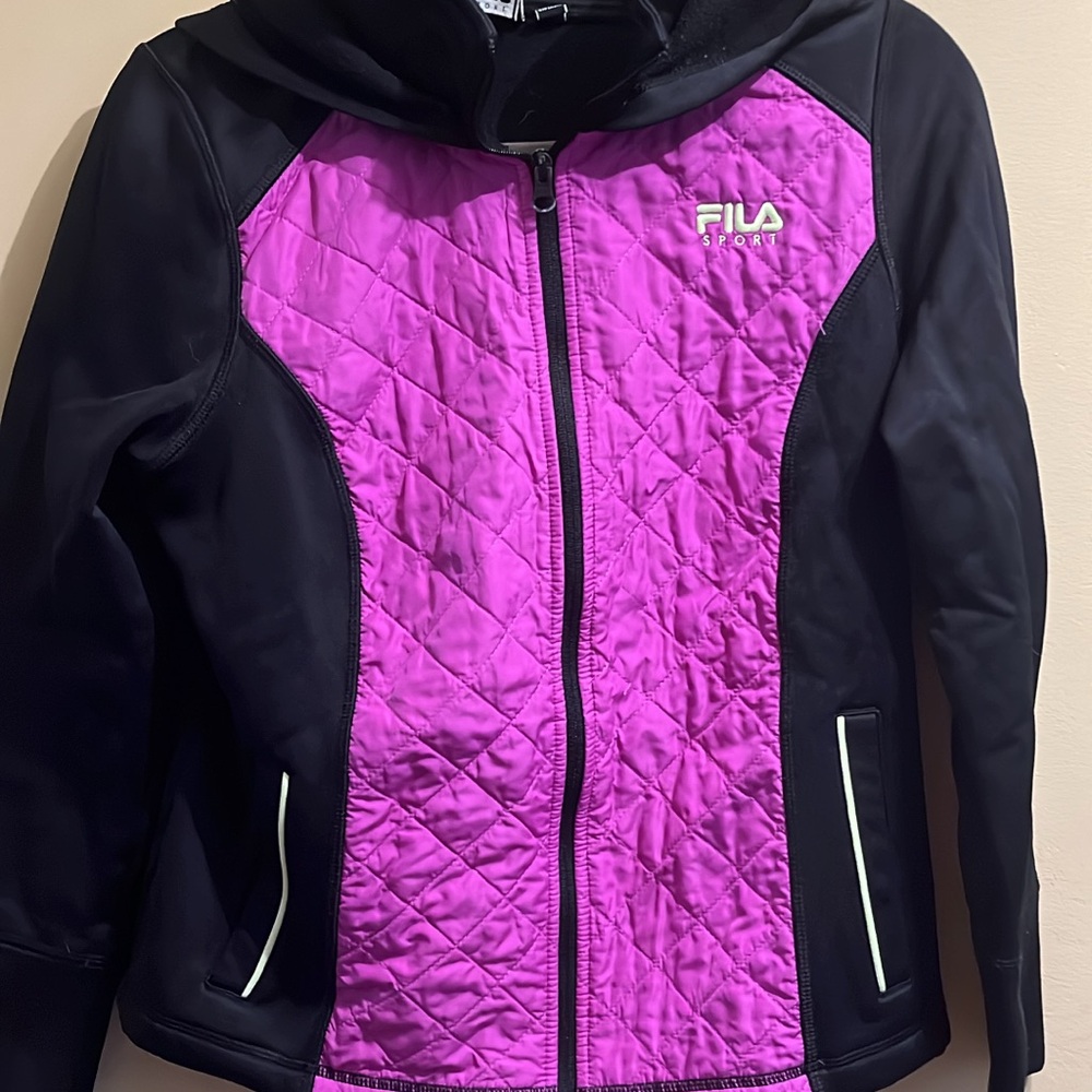 Fila Kids Jacket - Black and Purple